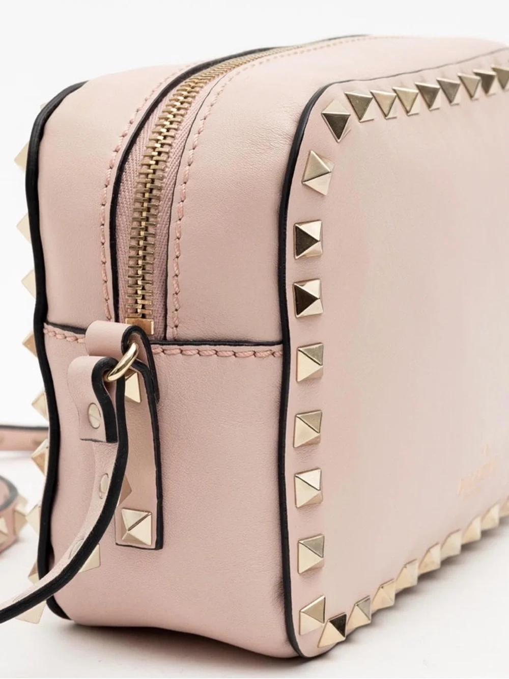 Valentino Garavani Blush Pink Rockstud Leather Crossbody